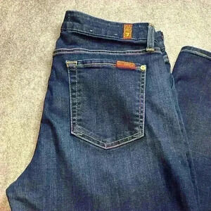 7 for all Mankind, The Ankle Skinny. Dark Wash. Size 28.